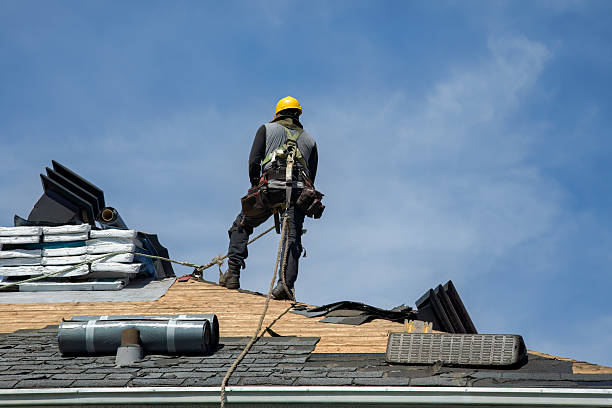 Professional Roofing technician working in Simms, TX